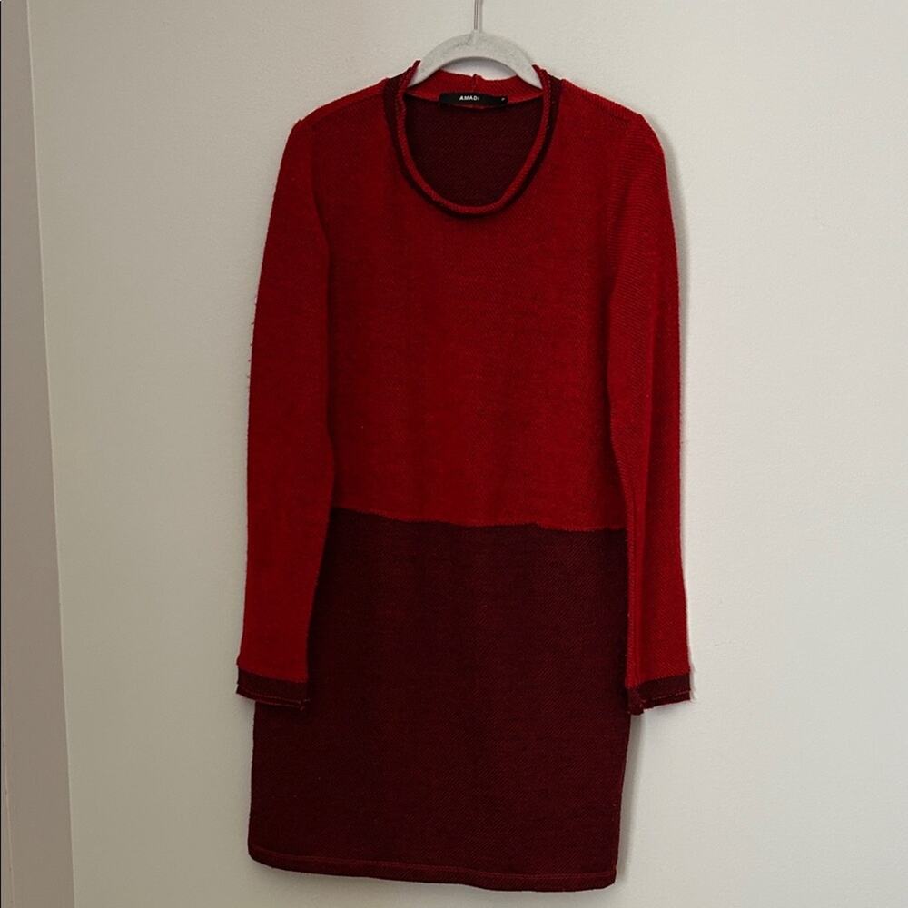 Amadi Vibrant Red Long Sleeve Dress